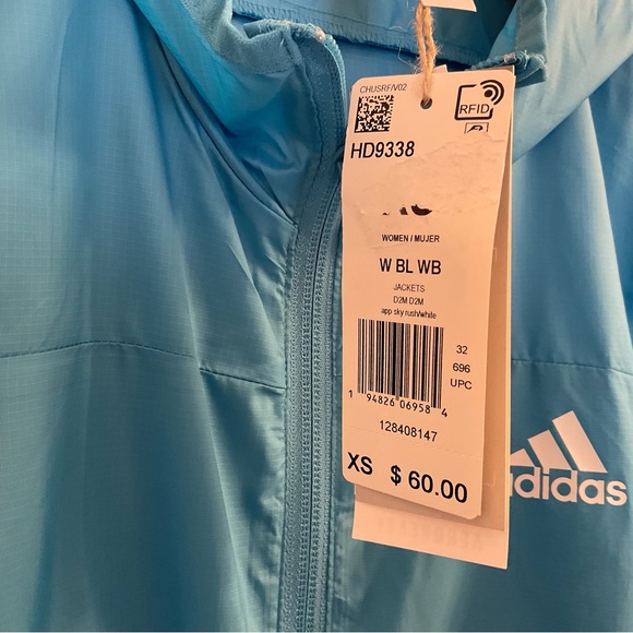 Adidas Windbreaker - NWT - Size XS - Jacket - Blue - Picture 6 of 14